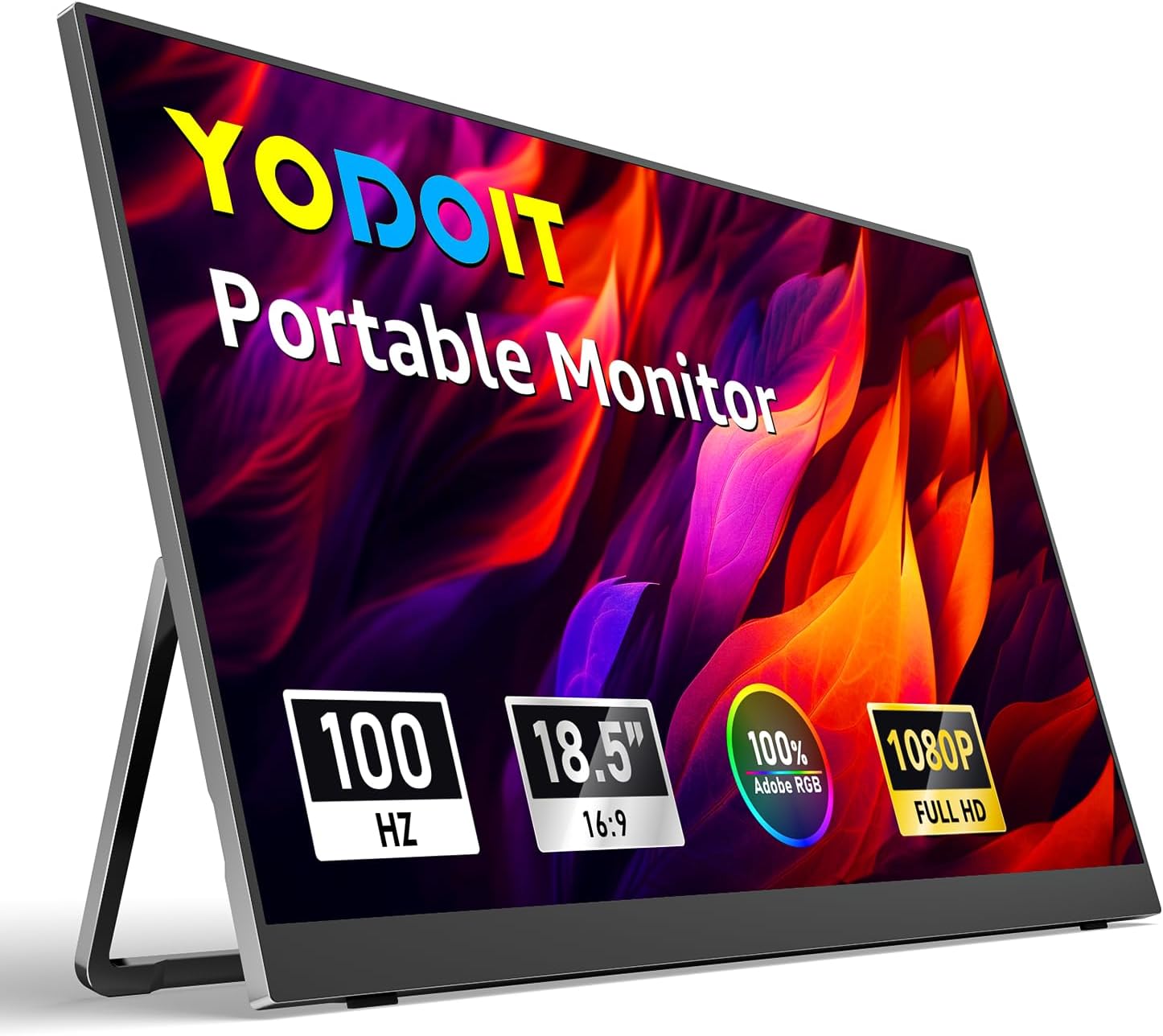 Monitor portatil Pantalla de monitor FHD de 1920x1080 Pantalla IPS con USB Tipo C Altavoces incorporados Monitor para el cuidado de los ojos