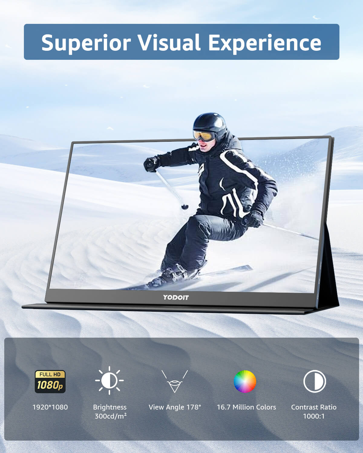 YODOIT Portable Monitor | 17.3” FHD 1080P