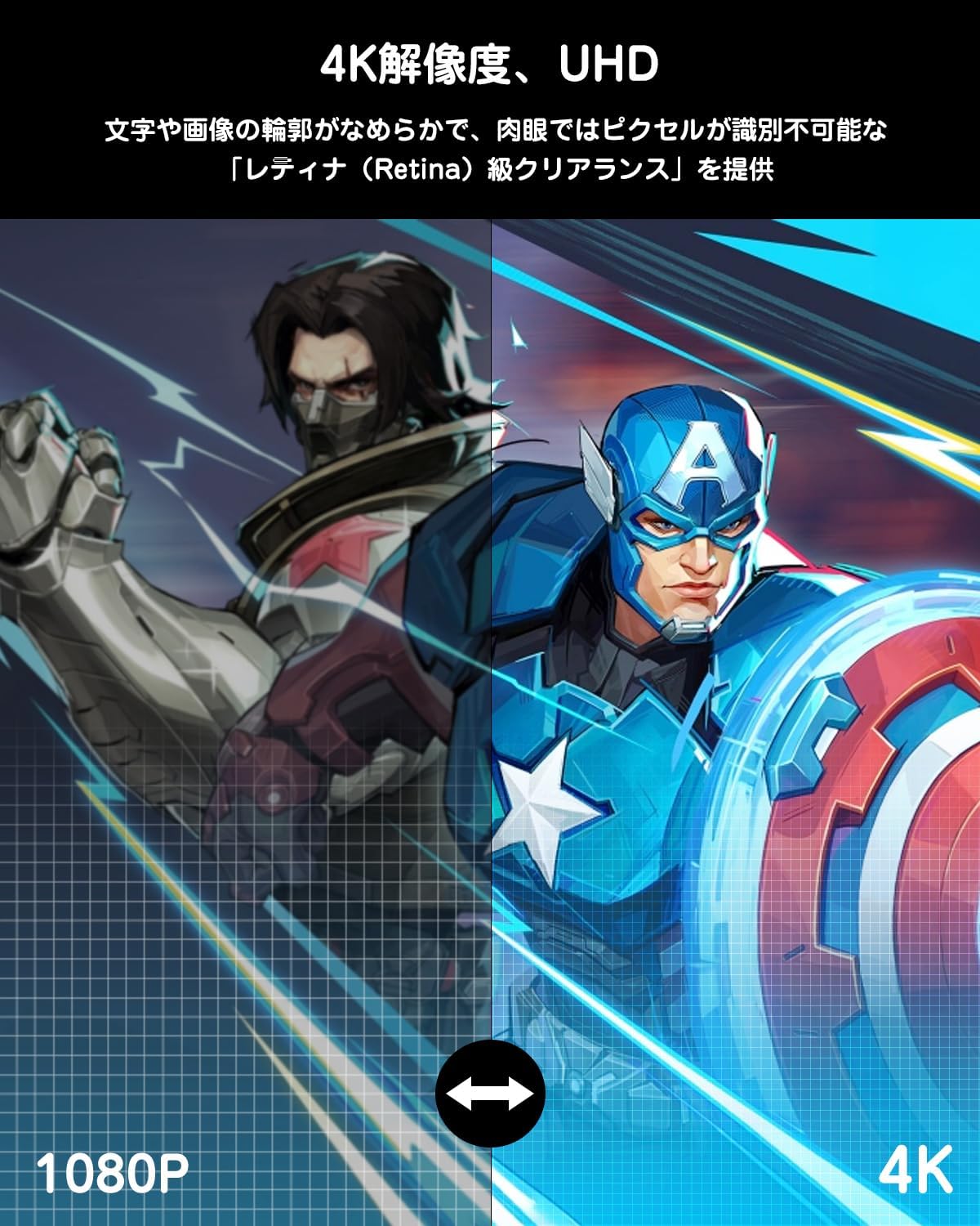 Yodoit モバイルモニター 4K モバイルディスプレイ 15.6インチ ポータブルモニター 軽量 アルミ製 放熱優れ VESA 1080P FHD Tpye-C/mini HDMI カバー付属 スピーカー内蔵 Switch/PS4/PS5/XBOX/PC/Macなど対応 (ブラック)