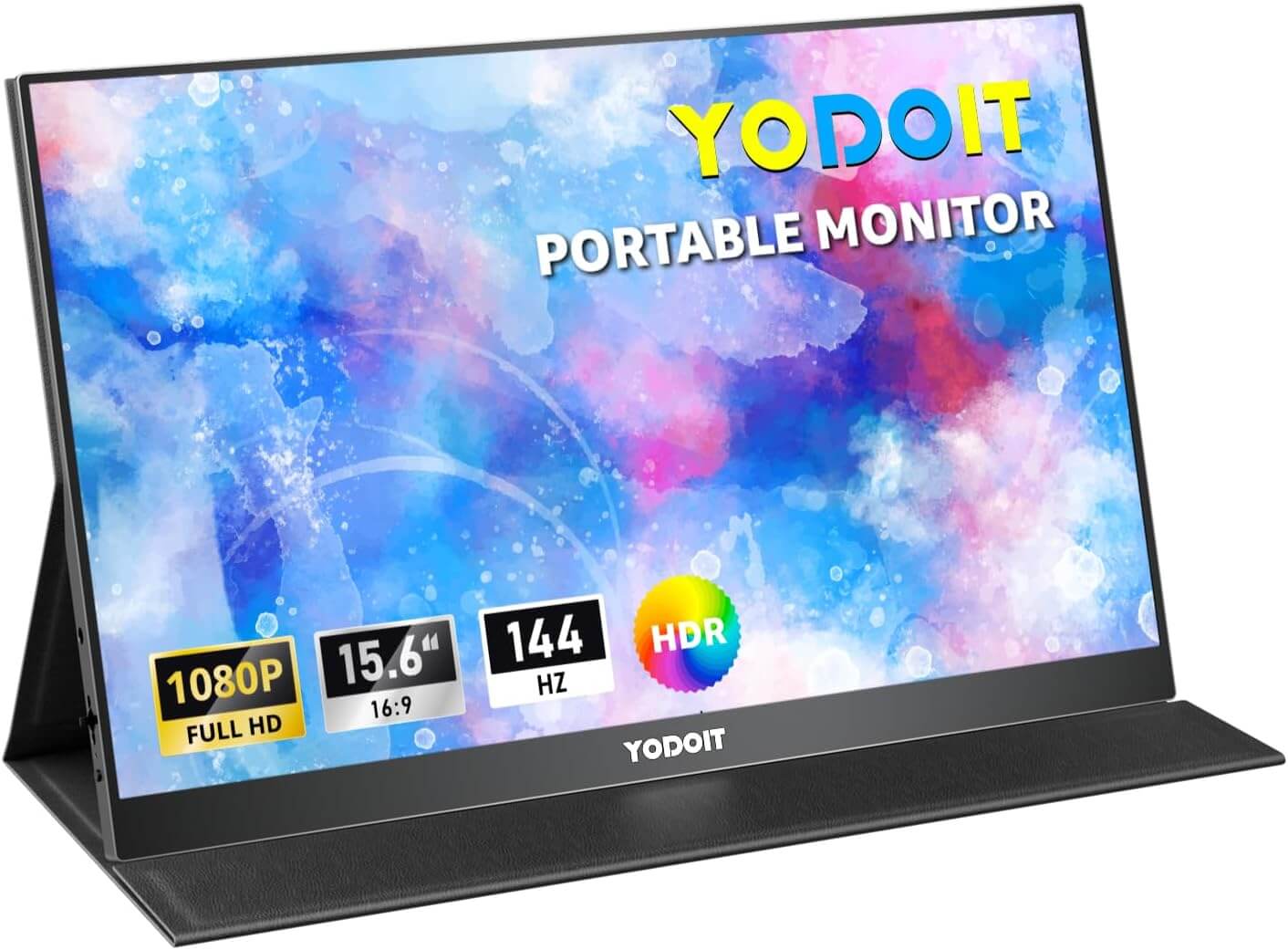 Tragbarer Monitor 1920x1080 FHD-Monitorbildschirm IPS-Display mit integrierten USB-Typ-C-Lautsprechern Augenpflegemonitor