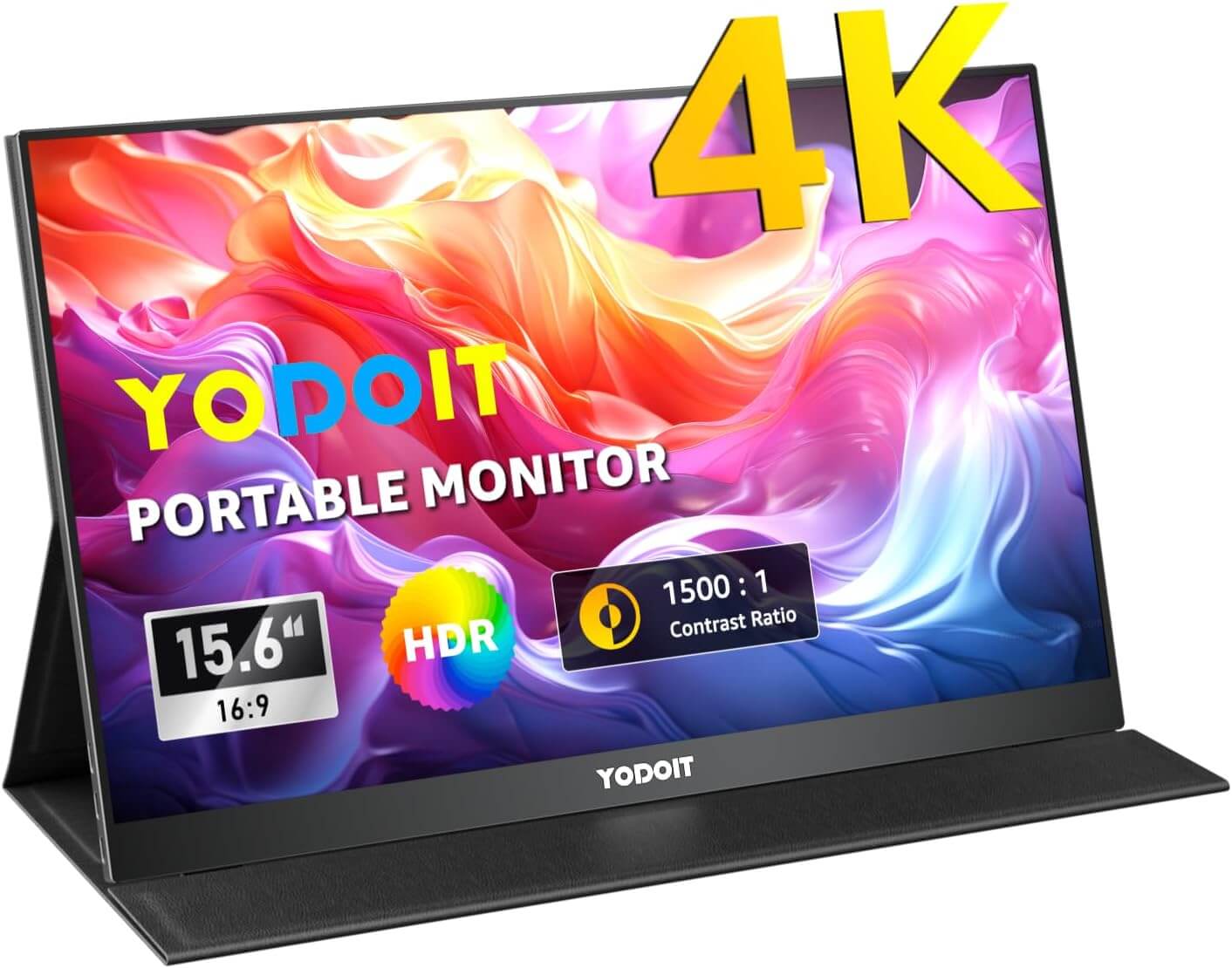 Tragbarer Monitor 1920x1080 FHD-Monitorbildschirm IPS-Display mit integrierten USB-Typ-C-Lautsprechern Augenpflegemonitor