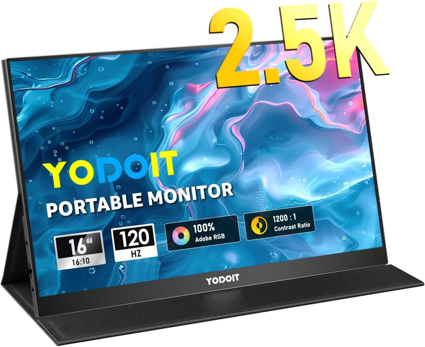 Tragbarer Monitor 1920x1080 FHD-Monitorbildschirm IPS-Display mit integrierten USB-Typ-C-Lautsprechern Augenpflegemonitor