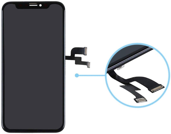 Yodoit Écran OLED pour iPhone X Vitre Tactile Complet (5,8 Pouces Noir)  avec Kit de Réparation, Film Protecteur, Compatible avec Modèle: A1865,  A1901, A1902 : : High-Tech