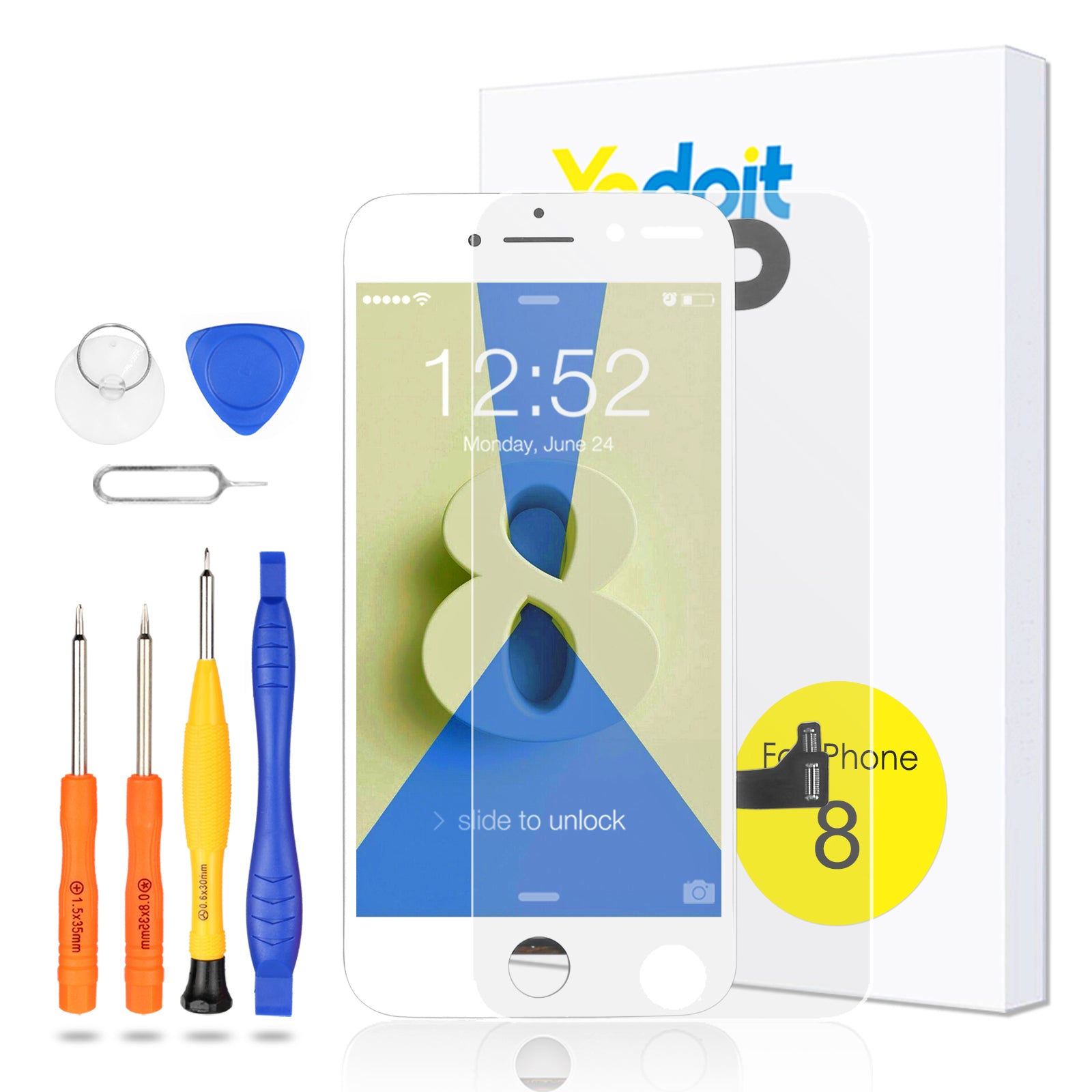 Yodoit LCD Touch Screen Digitizer Replacement for iPhone 8 - Yodoit