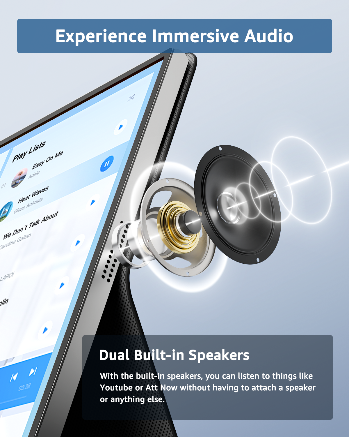 Yodoit Portable Monitor for Laptop, 15.6" 1920×1080 Travel Monitor FHD Screen IPS Display with USB Type C Port, Speakers and Smart Cover Compatible with PC, MacBook, Xbox (Black)