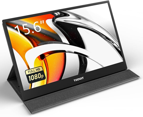 Tragbarer Monitor 1920x1080 FHD-Monitorbildschirm IPS-Display mit integrierten USB-Typ-C-Lautsprechern Augenpflegemonitor