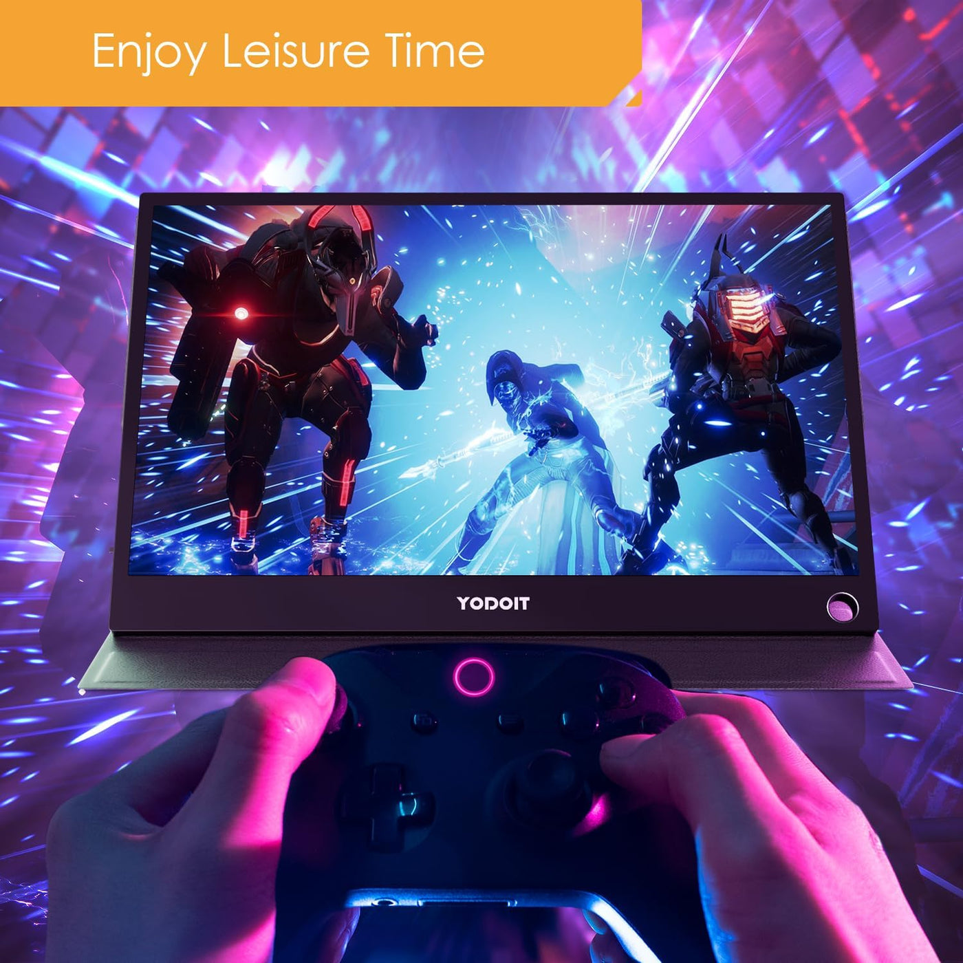 Portable Monitor 1920×1080 FHD Monitor Screen IPS Display with USB Typ