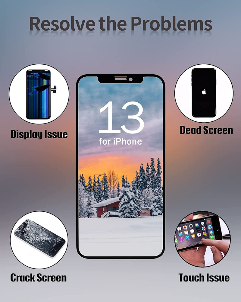 Yodoit für iPhone 13 OLED Bildschirm Ersatz Kit 6,1 Zoll Display mit Reparaturwerkzeugsatz, Displayschutzfolie Yodoit für iPhone 13 OLED Bildschirm Ersatz Kit 6,1 Zoll Display mit Reparaturwerkzeugsatz, Displayschutzfolie