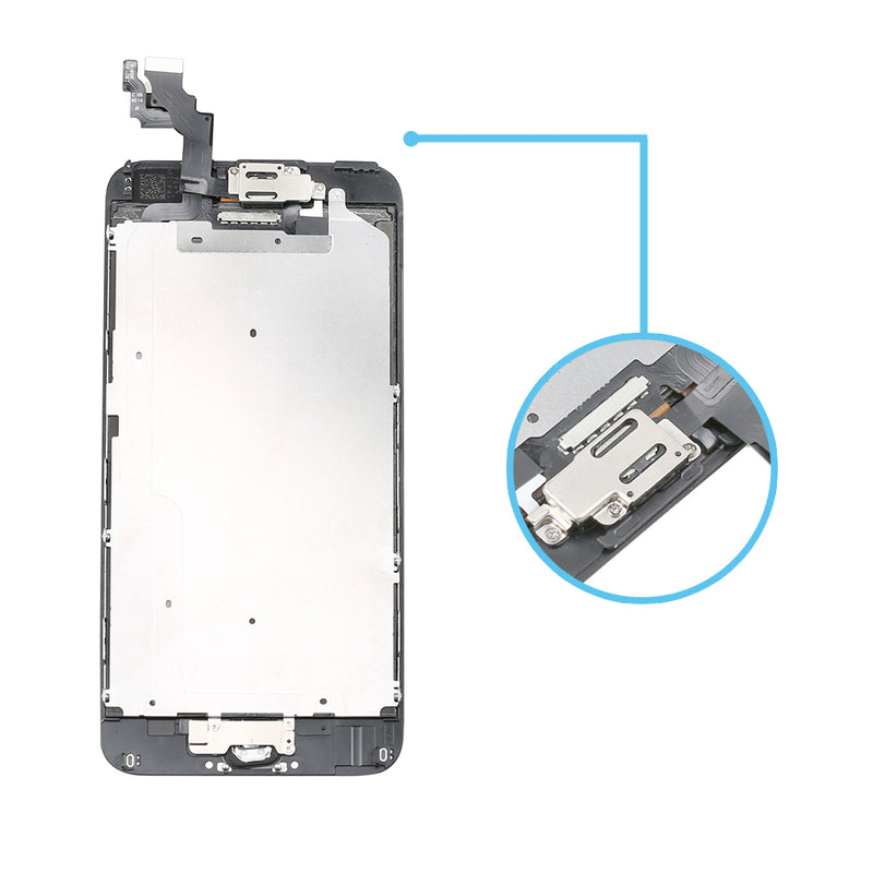 Yodoit Écran pour iPhone 6s Plus LCD Vitre Tactile Complet Remplacement  Assemblé avec Caméra Frontale, Bouton Home, Haut Parleur Interne + Outil de