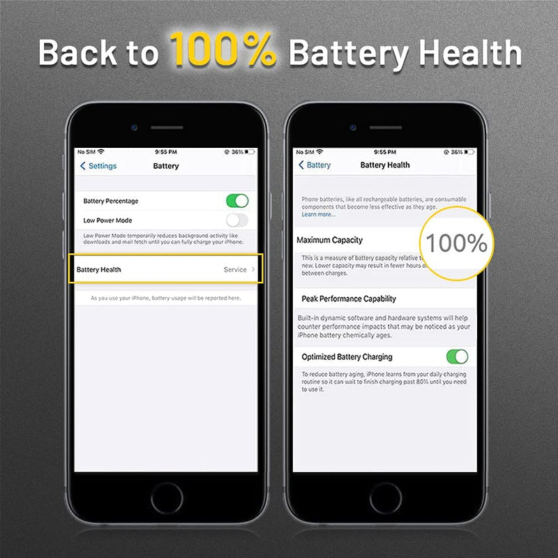 Battery Replacement For Apple iPhone 5S/5C 2200mAh Premium High Capacity - Yodoit
