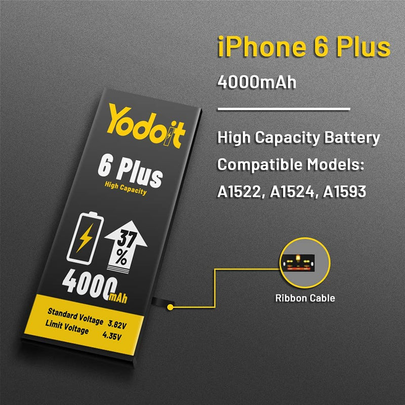 Battery Replacement For Apple iPhone 6 Plus 4000mAh Premium High Capacity - Yodoit
