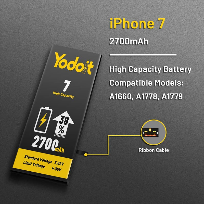 Battery Replacement For Apple iPhone 7 Li-ion 2700mAh Premium High Capacity - Yodoit