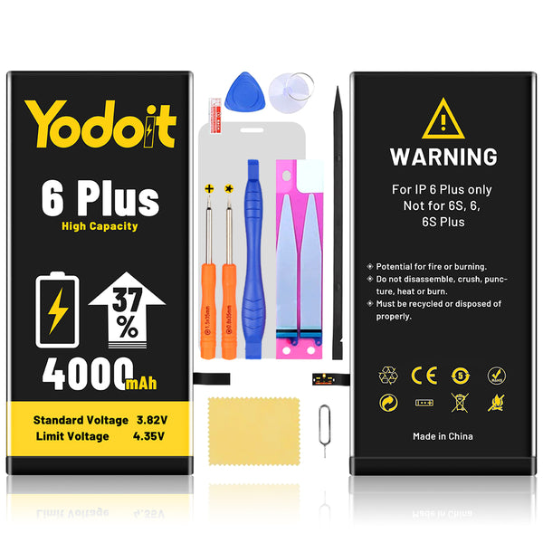 Battery Replacement For Apple iPhone 6 Plus 4000mAh Premium High Capacity - Yodoit